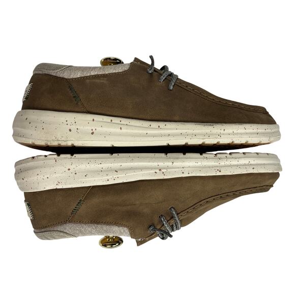 HeyDude Paul Leather Slip On Laced Moccasin Shoe Desert Hippie Comfort Size 11 - Picture 1 of 12